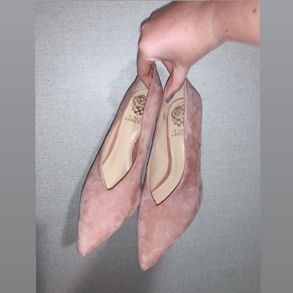 Vince Camuto Pink Suede Heels Size 5 1/2